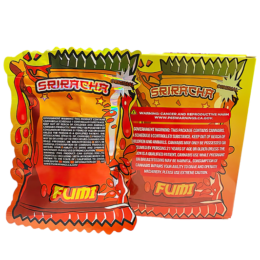 3.5g Shaped Mylar Bag with Box - Sriracha Fumi (25 Bags+25Boxes)
