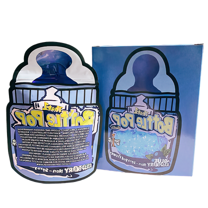 3.5g Shaped Mylar Bag with Box - Bottle Pop (25 Bags+25Boxes)
