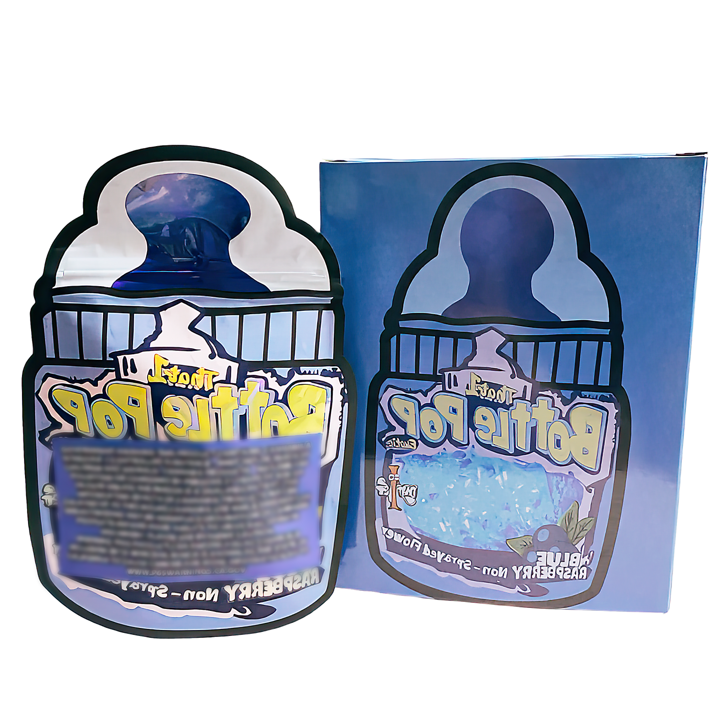 3.5g Shaped Mylar Storage Bag with Box - Bottle Pop (25 Storage Bags+25Boxes)