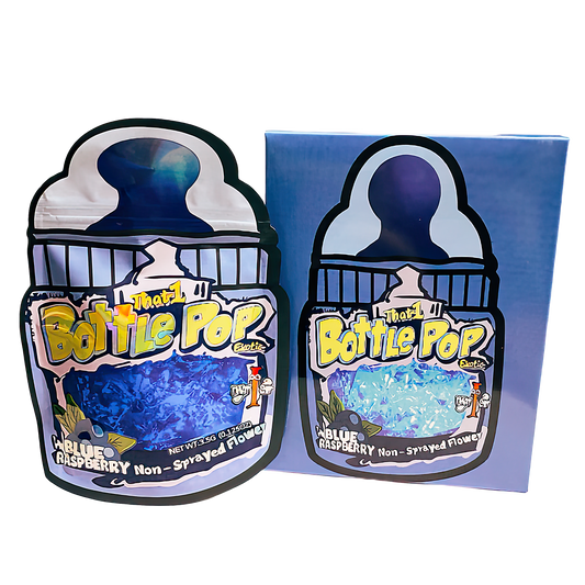 3.5g Shaped Mylar Storage Bag with Box - Bottle Pop (25 Storage Bags+25Boxes)