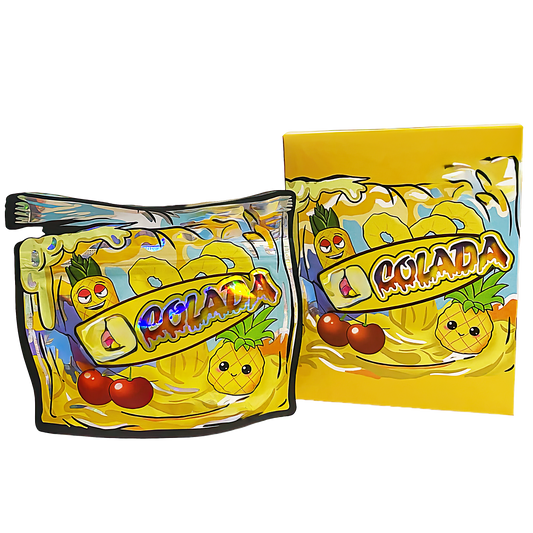 25 Pack 3.5g Shaped Bags & Boxes Set - Pina Colada Graphic Set Frosty
