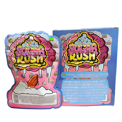 3.5g Shaped Mylar Storage Bag with Box - Brain Freeze (25 Storage Bags+25Boxes)