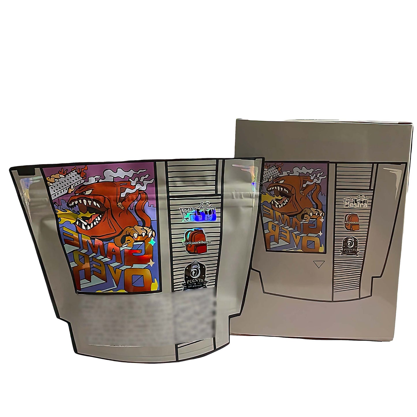 25 Pack 3.5g Shaped Bags & Boxes Set - Game Over