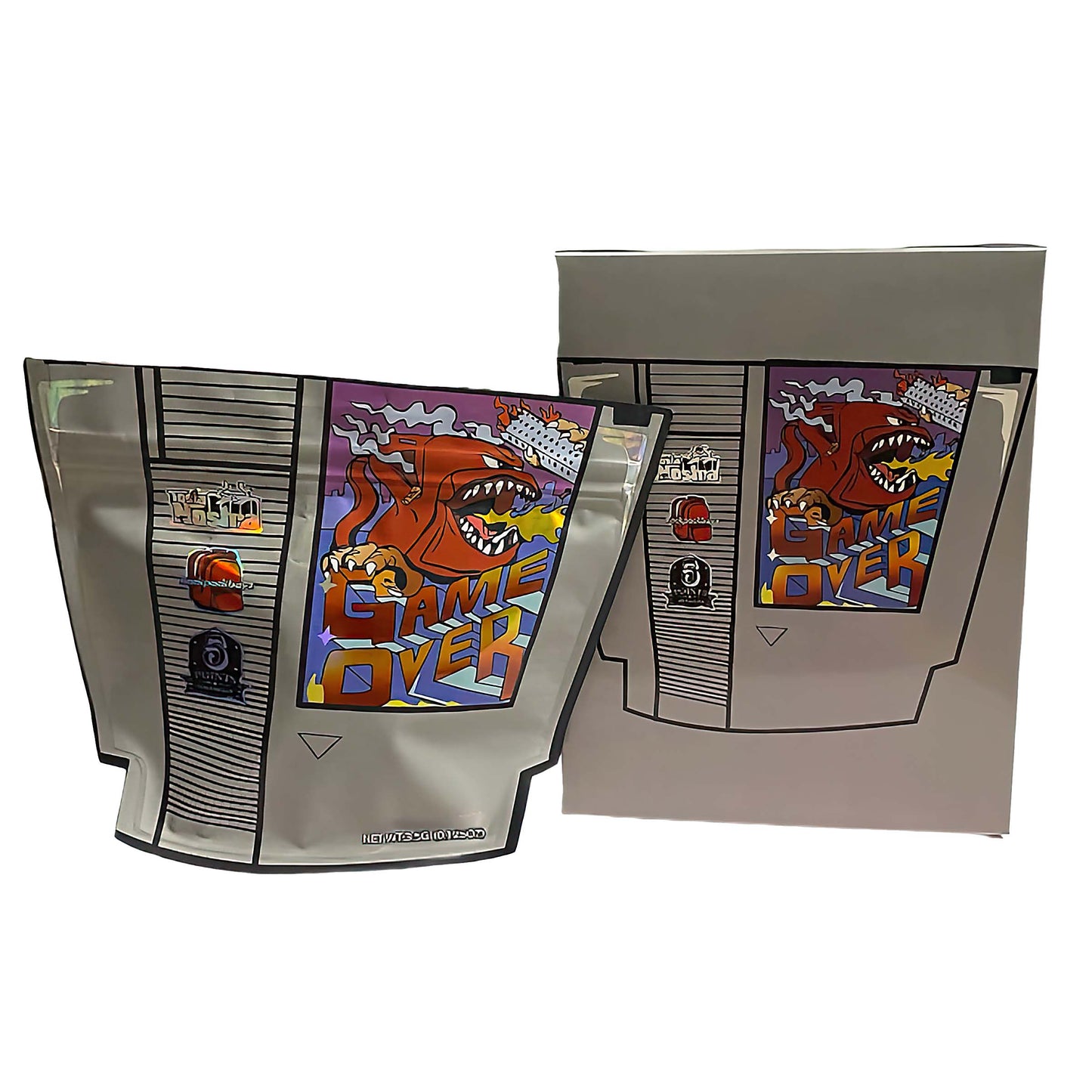 25 Pack 3.5g Shaped Bags & Boxes Set - Game Over