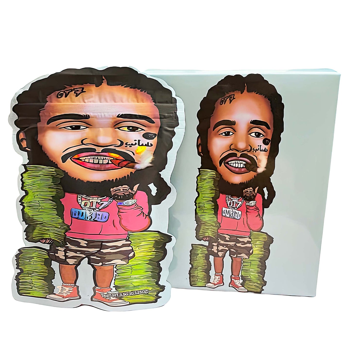 25 Pack 3.5g Shaped Bags & Boxes Set - OT7 Boxed