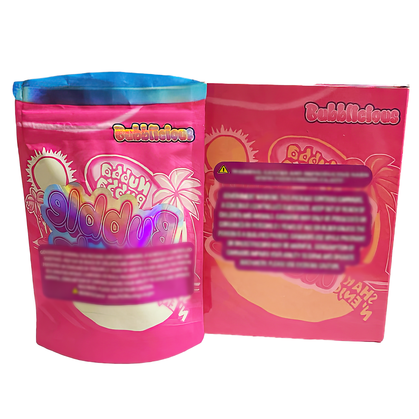 3.5g Shaped Mylar Storage Bag with Box - Bubble Runtz (25 Storage Bags+25Boxes)