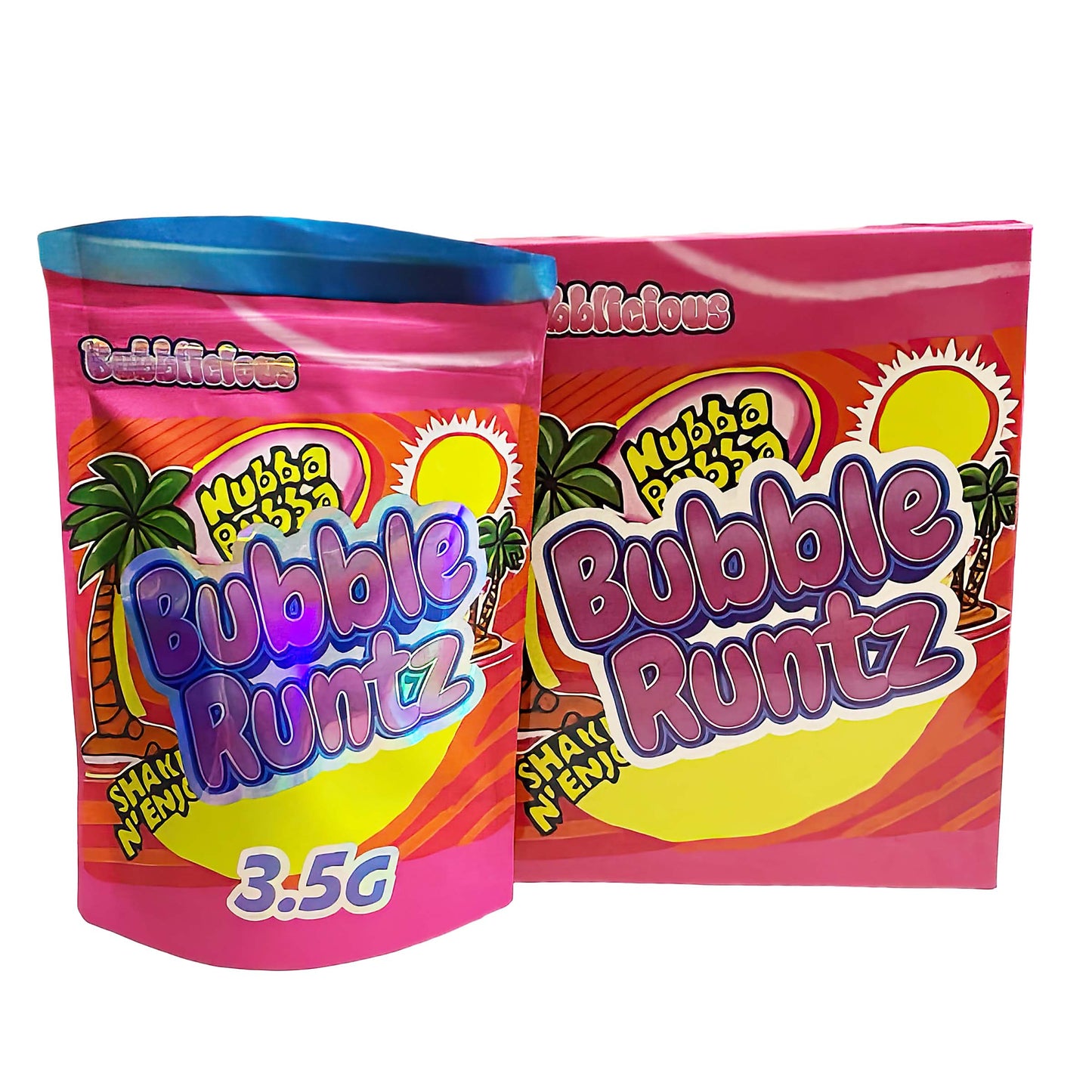25 Pack 3.5g Shaped Bags & Boxes Set - Bubble Runtz