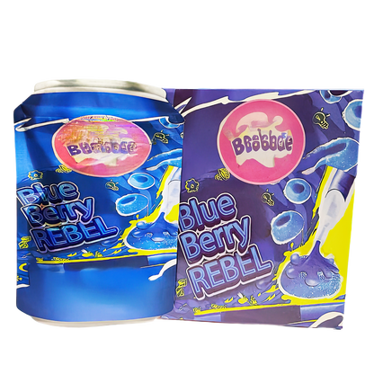 (25 Count) Decorative Zip Foil Pouches with Matching Boxes (4"x 5") Blue Splash Graphic