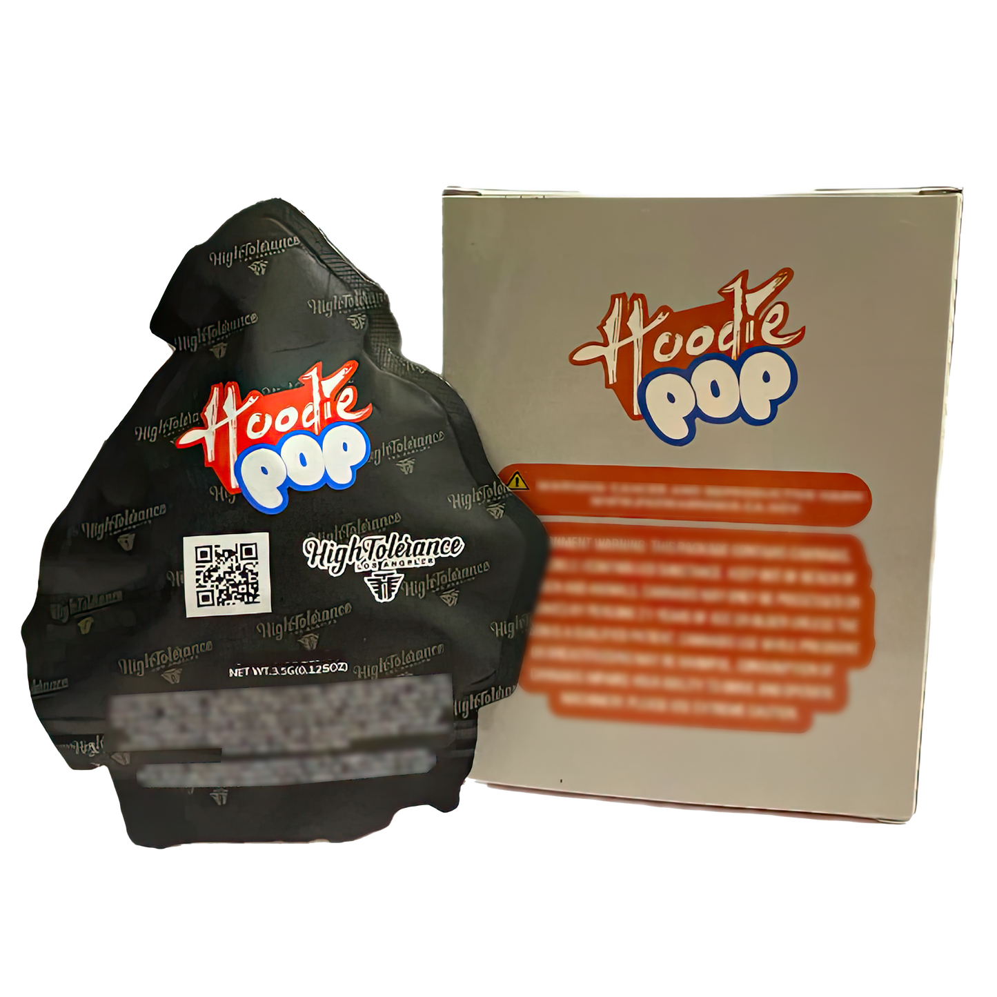 3.5g Shaped Mylar Storage Bag with Box - Hoodie Pop (25 Storage Bags+25Boxes)