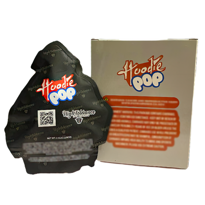 3.5g Shaped Mylar Storage Bag with Box - Hoodie Pop (25 Storage Bags+25Boxes)