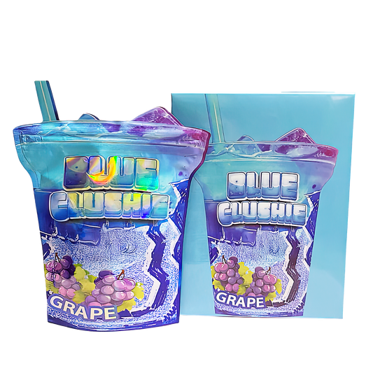 25 Pack 3.5g Shaped Bags & Boxes Set - Blue Slush Style Graphic