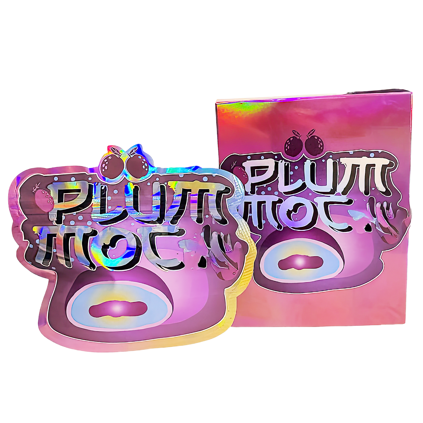 (25 Count) Decorative Zip Foil Pouches with Matching Boxes (4"x 5") Mochi Dessert Style Graphic