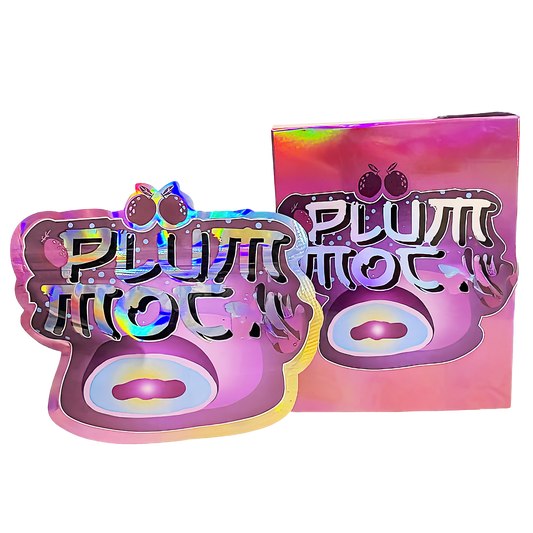 25 Pack 3.5g Shaped Bags & Boxes Set - Plum Mochi Art Design