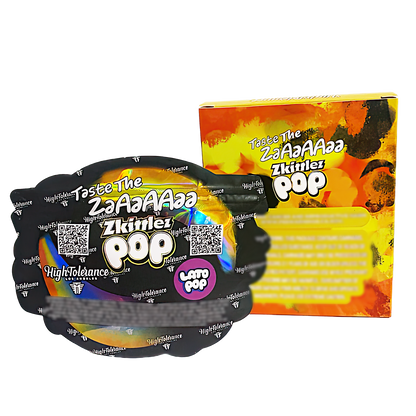 3.5g Shaped Mylar Storage Bag with Box - Zkittlez Pop (25 Storage Bags+25Boxes)
