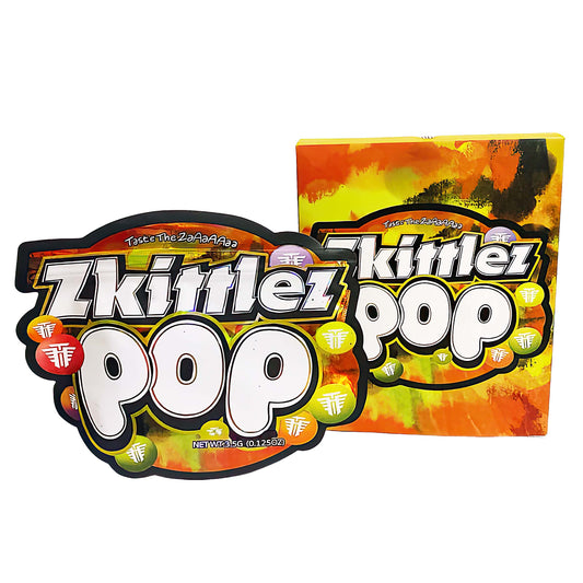 25 Pack 3.5g Shaped Bags & Boxes Set - Color Pop Lettering Design Zkittlez Pop