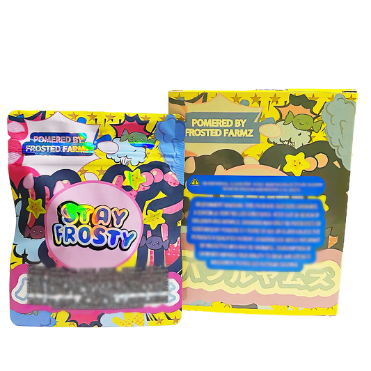 3.5g Shaped Mylar Storage Bag with Box - Bubble Yumz (25 Storage Bags+25Boxes)