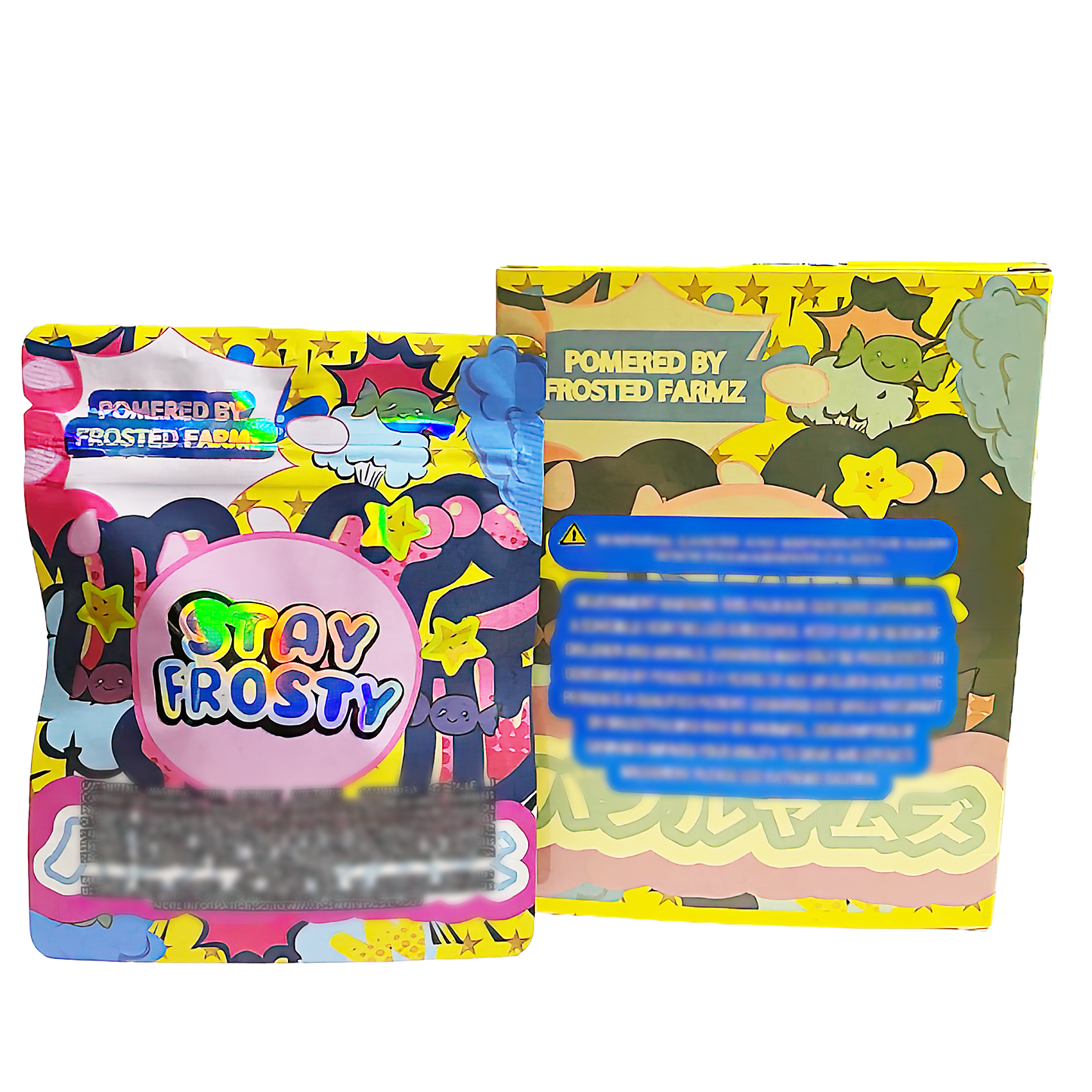 3.5g Shaped Mylar Storage Bag with Box - Bubble Yumz (25 Storage Bags+25Boxes)