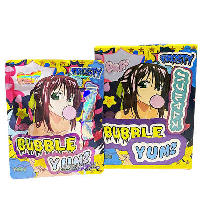 3.5g Shaped Mylar Bag with Box - Bubble Yumz (25 Bags+25Boxes)