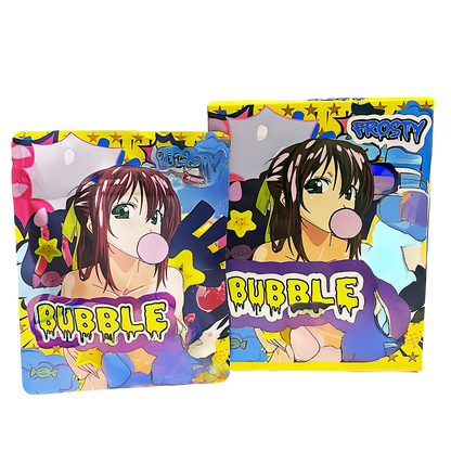 25 Pack 3.5g Shaped Bags & Boxes Set - Bubble Character Artwork Frosty