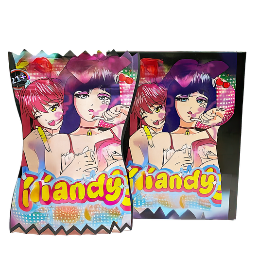 25 Pack 3.5g Shaped Bags & Boxes Set - Kandy Marshmallow Character Graphic