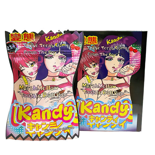 3.5g Shaped Mylar Storage Bag with Box - Marshmellow Tootsie Roll(25 Storage Bags+25Boxes)