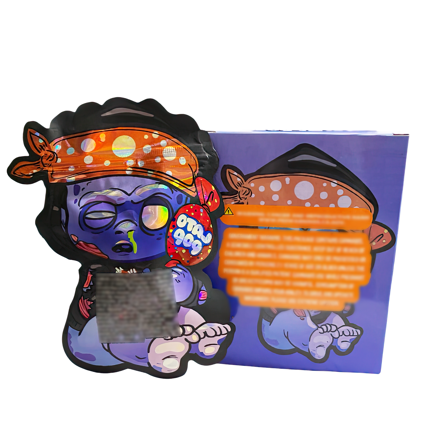 3.5g Shaped Mylar Storage Bag with Box - Latopop Hoodie Pop (25 Storage Bags+25Boxes)