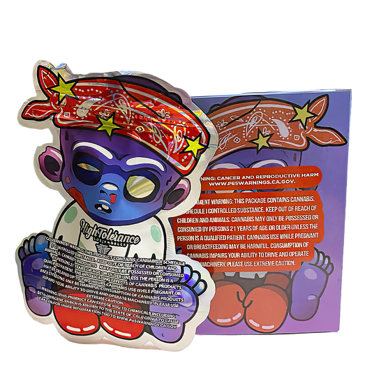 3.5g Shaped Mylar Bag with Box - High Tolerance Hoodie Pop (25 Bags+25Boxes)
