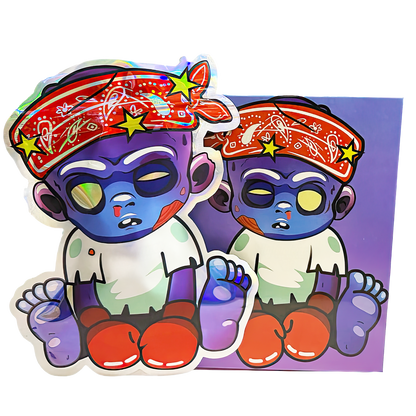 (25 Count) Decorative Zip Foil Pouches with Matching Boxes (4"x 5") Street Character Illustration