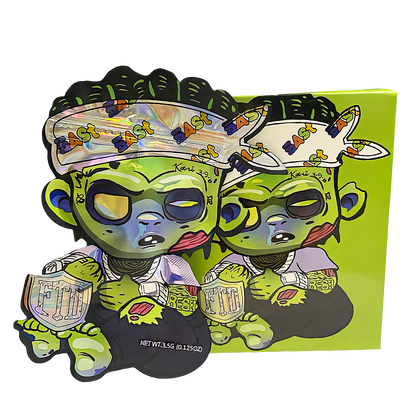 3.5g Shaped Mylar Storage Bag with Box - East FTD Rebel (25 Storage Bags+25Boxes)