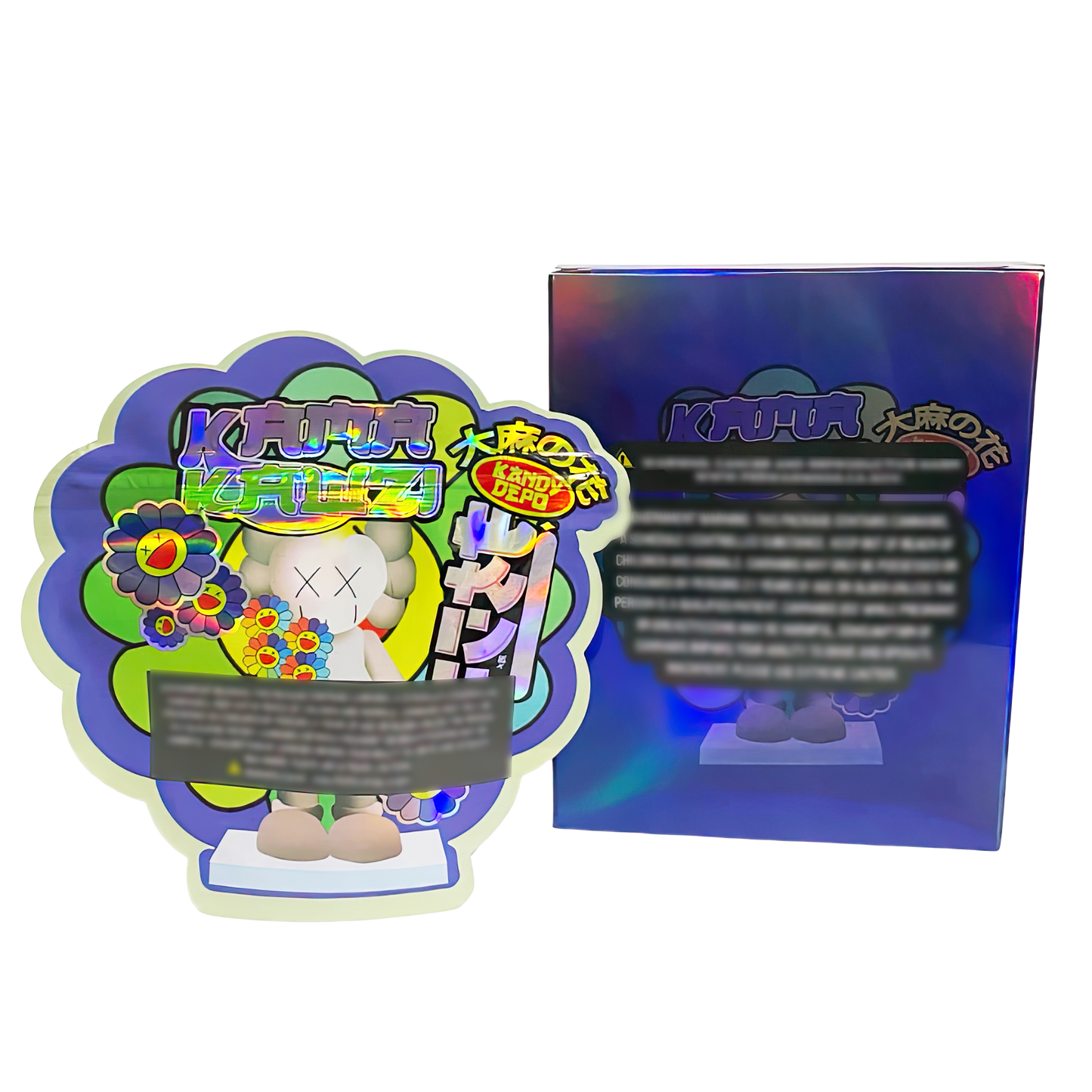 3.5g Shaped Mylar Storage Bag with Box - Kama Kawzi (25 Storage Bags+25Boxes)