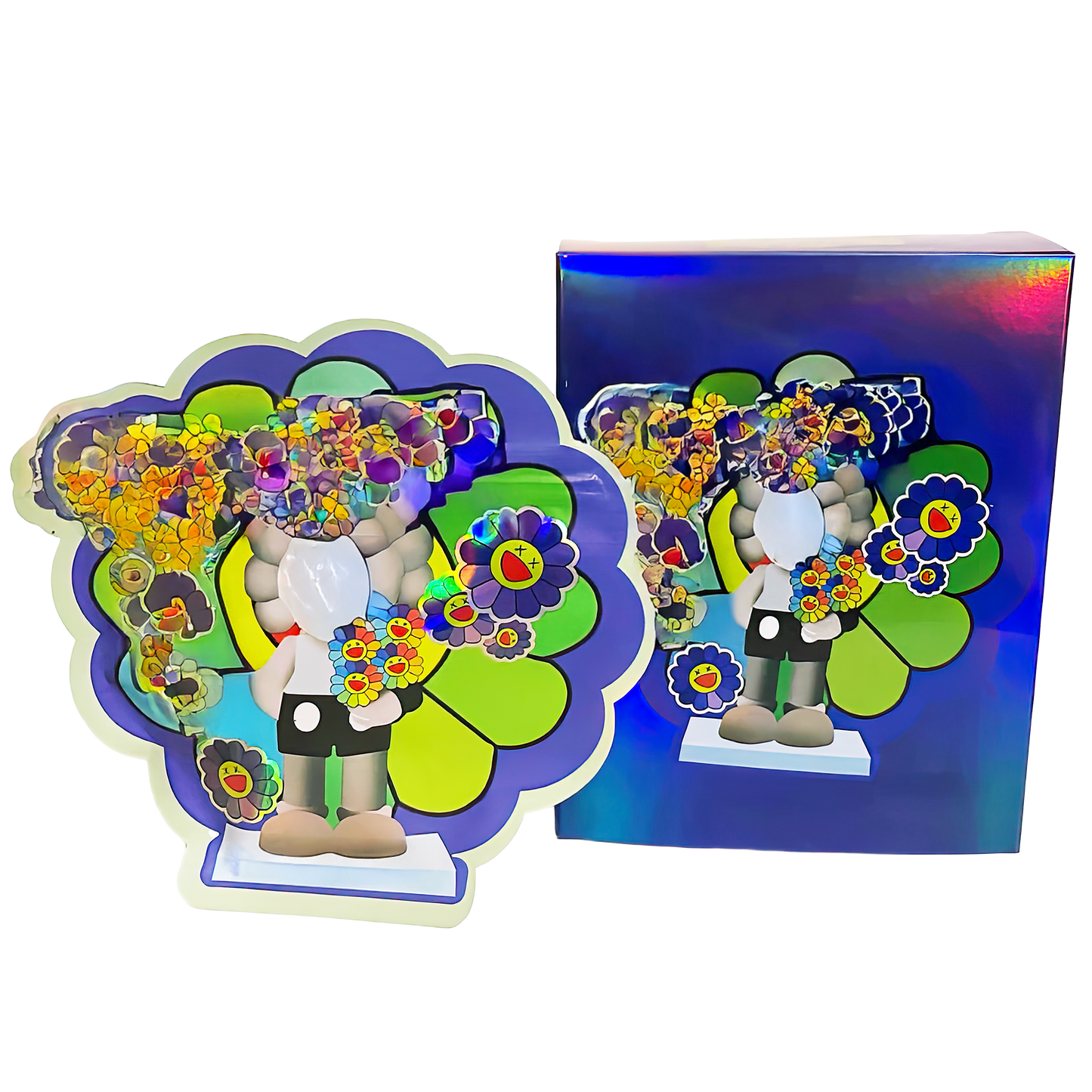 (25 Count) Decorative Zip Foil Pouches with Matching Boxes (4"x 5") Cartoon Character Graphic