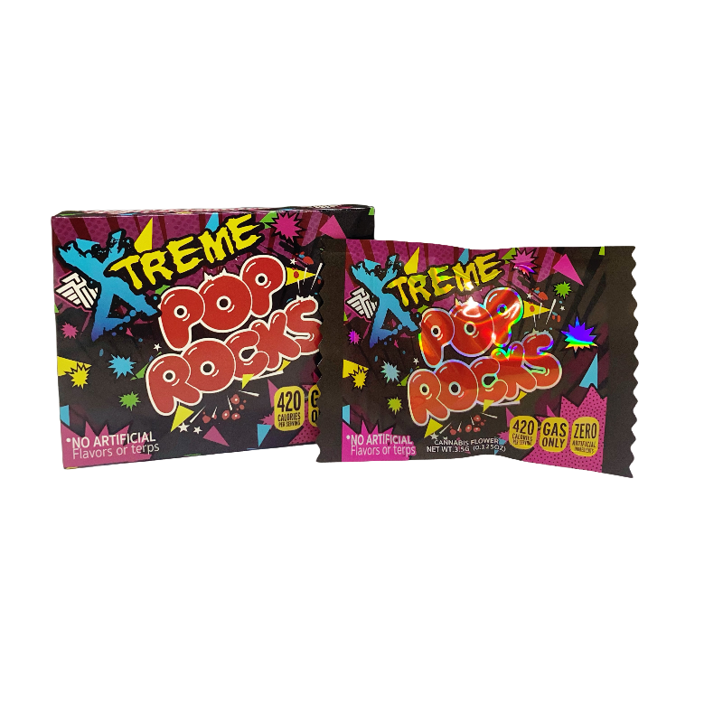 25 Pack 3.5g Shaped Bags & Boxes Set - High Tolerance Xtreme Pop Rocks