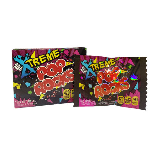 25 Pack 3.5g Shaped Bags & Boxes Set - High Tolerance Xtreme Pop Rocks
