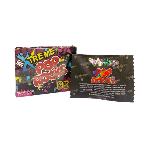 25 Pack 3.5g Shaped Bags & Boxes Set - High Tolerance Xtreme Pop Rocks