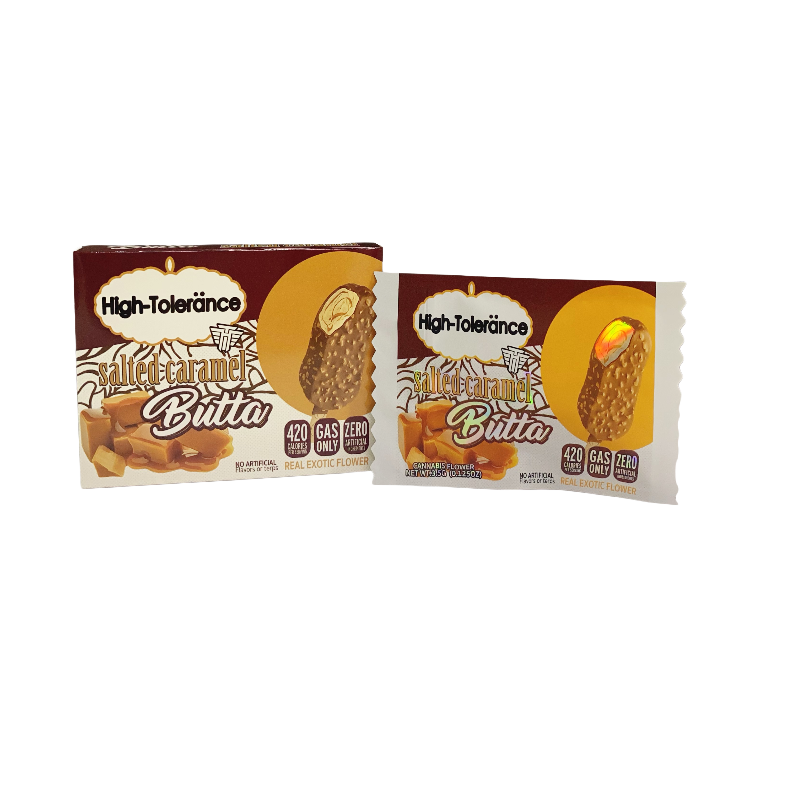 25 Pack 3.5g Shaped Bags & Boxes Set - High Tolerance Salted Caramel Butta