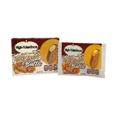 25 Pack 3.5g Shaped Bags & Boxes Set - High Tolerance Salted Caramel Butta