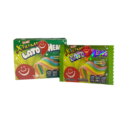 25 Pack 3.5g Shaped Bags & Boxes Set - Gas Only Xtreme Lato Heads