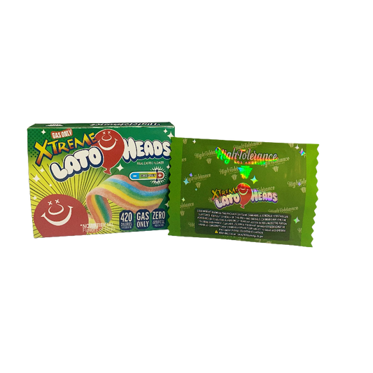 25 Pack 3.5g Shaped Bags & Boxes Set - Gas Only Xtreme Lato Heads
