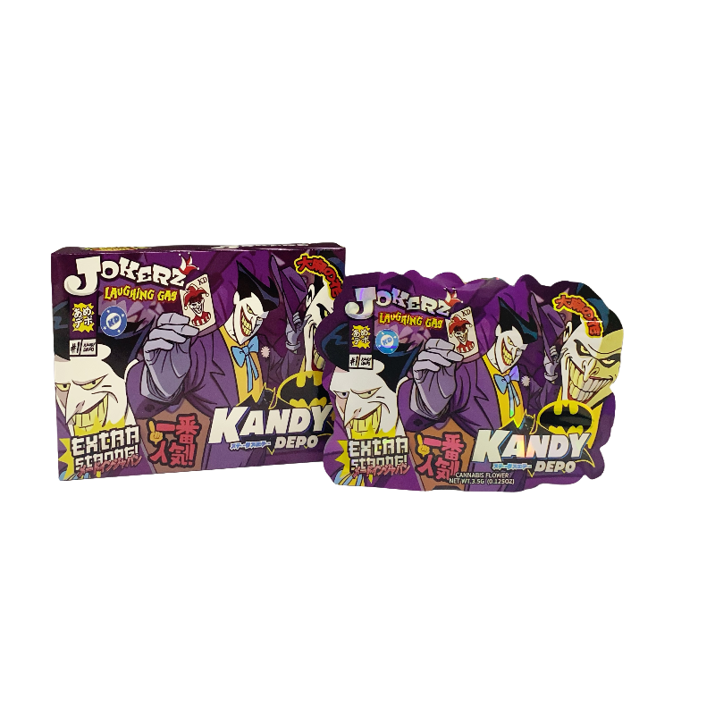 25 Pack 3.5g Shaped Bags & Boxes Set - Kandy Depo Jokerz Laughing Gas