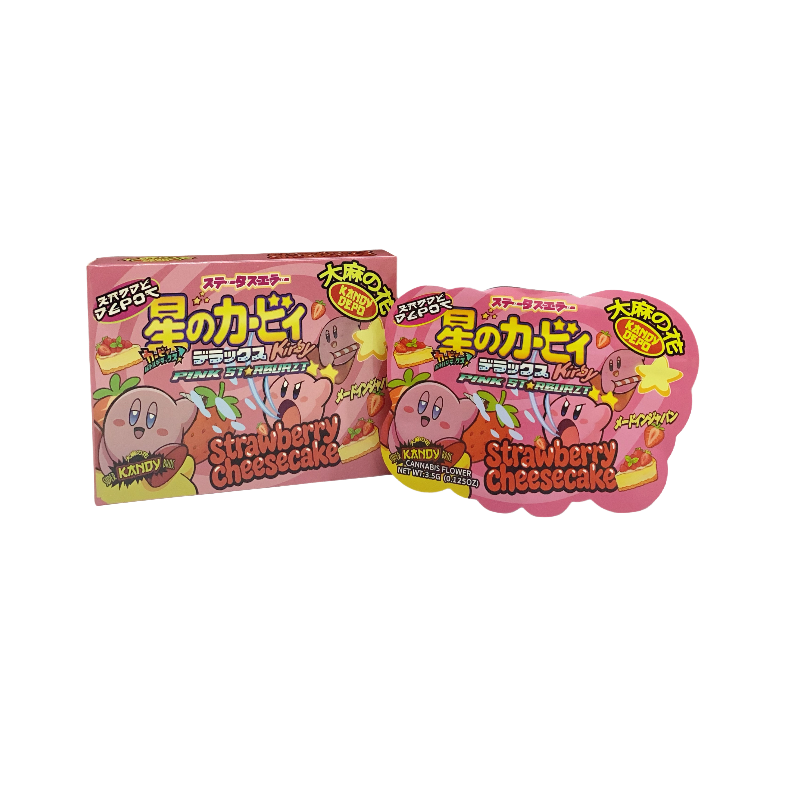 25 Pack 3.5g Shaped Bags & Boxes Set - Kandy Depo Strawberry Cheesecake
