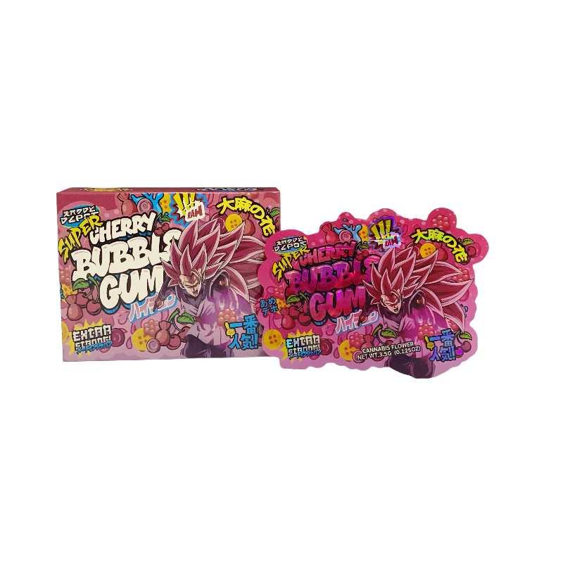 25 Pack 3.5g Shaped Bags & Boxes Set - Kandy Depo Super Cherry Bubble Gum