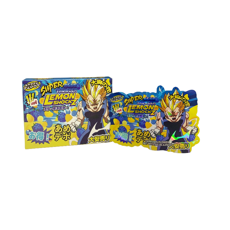 25 Pack 3.5g Shaped Bags & Boxes Set - Kandy Depo Super Lemon Shockz
