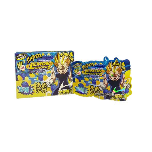 25 Pack 3.5g Shaped Bags & Boxes Set - Kandy Depo Super Lemon Shockz