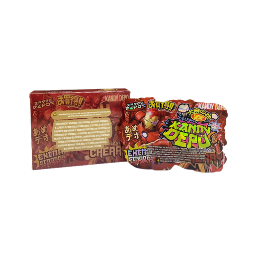 25 Pack 3.5g Shaped Bags & Boxes Set - Kandy Depo Fusion Blast Cherry