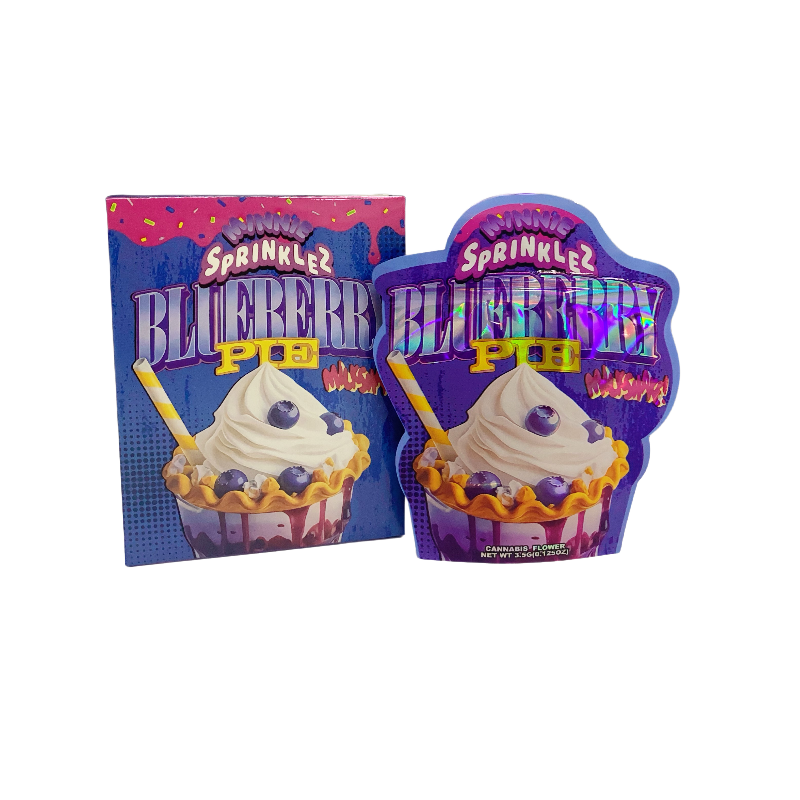 25 Pack 3.5g Shaped Bags & Boxes Set - Sprinklez Blueberry Pie