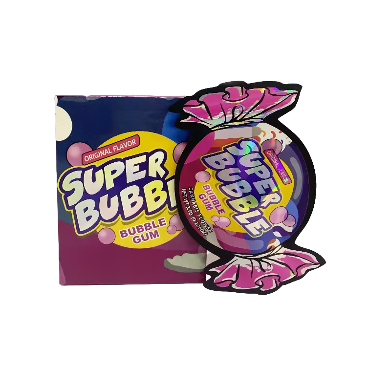 25 Pack 3.5g Shaped Bags & Boxes Set - Super Bubble Gum