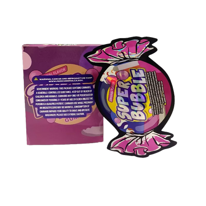25 Pack 3.5g Shaped Bags & Boxes Set - Super Bubble Gum
