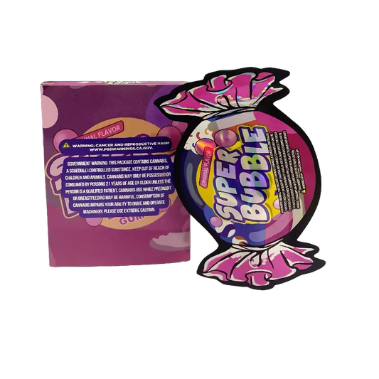 25 Pack 3.5g Shaped Bags & Boxes Set - Super Bubble Gum
