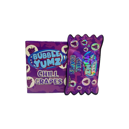 25 Pack 3.5g Shaped Bags & Boxes Set - Bubble Yumz Chill Grapes