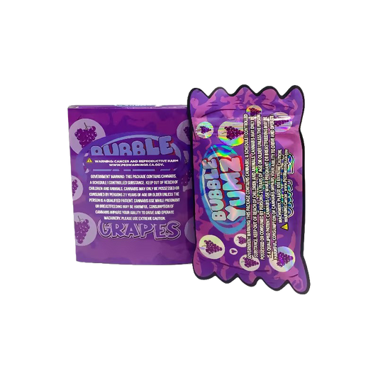 25 Pack 3.5g Shaped Bags & Boxes Set - Bubble Yumz Chill Grapes